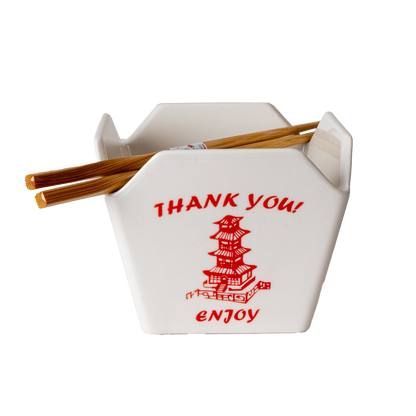 Urban Tokyo 'Takeout' Noodle Bowl with Chopsticks: 16 oz., Pagoda