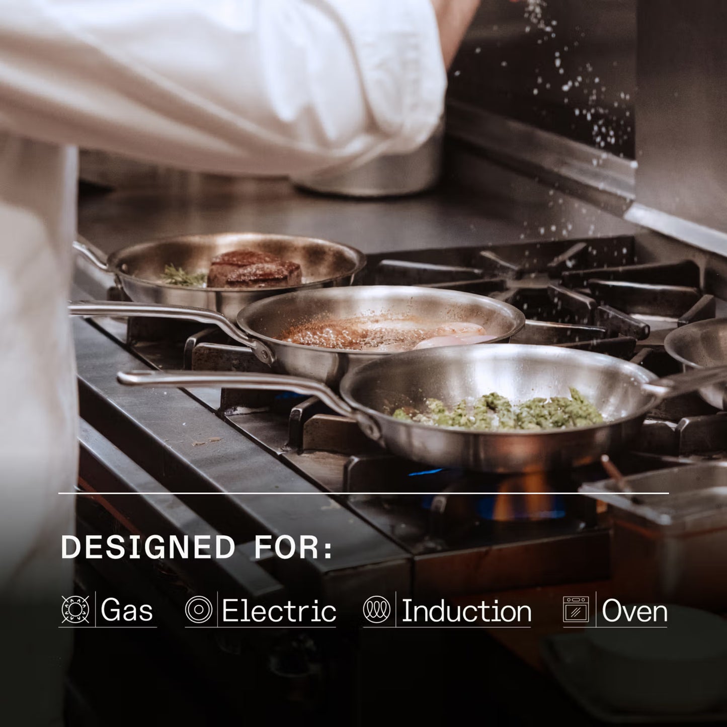 MADE IN® Stainless Clad Fry Pan: 12", Antique Brass Handle