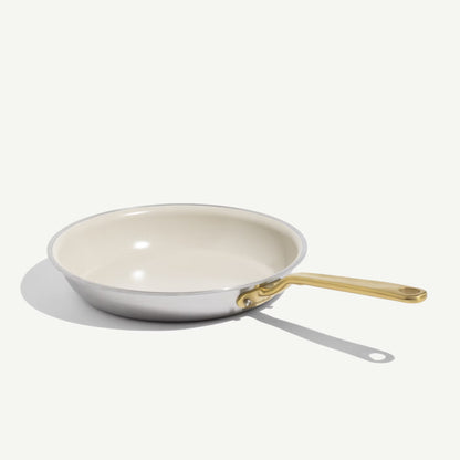 MADE IN® CeramiClad™ 2.0 Non-stick Fry Pan: 10", Antique Brass Handle