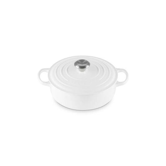 Le Creuset Round Wide Dutch Oven:  3.5 QT, White